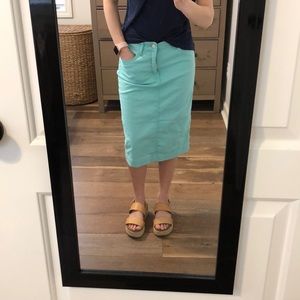 Jade Mackenzie Tiffany Blue Denim Skirt